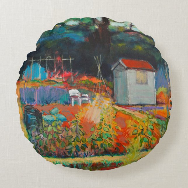 White Chair Round Cushion (Front)