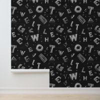 White Chalk Letters On Black School Chalkboard