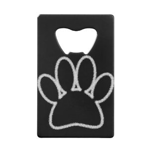 White Chalk Line Dog Paw Print