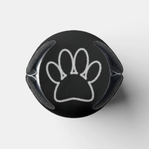 White Chalk Line Dog Paw Print Can Cooler