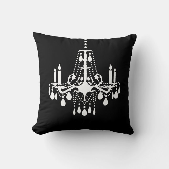 White Chandelier Pillow (Front)