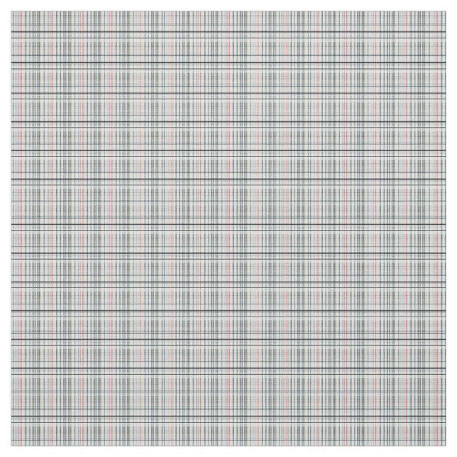 White Checked Tartan Print, Fabric (Swatch)
