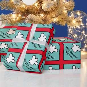 White chef's cook hat personalized Christmas Wrapping Paper