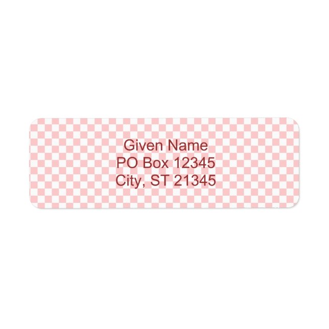 White Chequerboard Label (Front)
