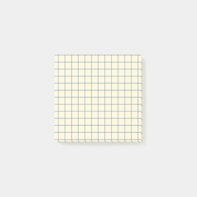 White Chequered Pattern Clean Grid Design Office  Post-it Notes (Front)