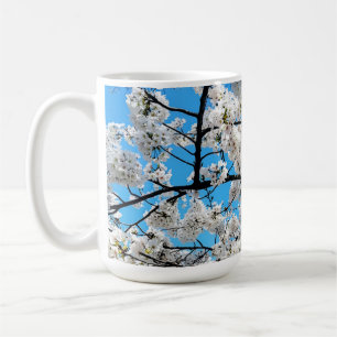 White Cherry Blossom Flower Mug