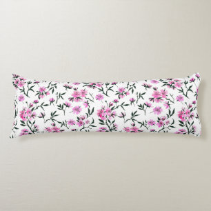 White cherry blossom on white body cushion