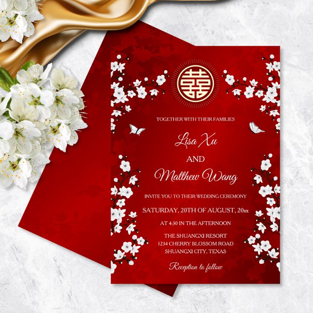 White Cherry Blossom | Red Chinese Wedding (Creator Uploaded)