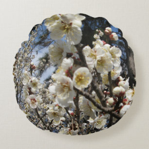 White Cherry Blossom / Sakura / サクラ(桜) Round Cushion