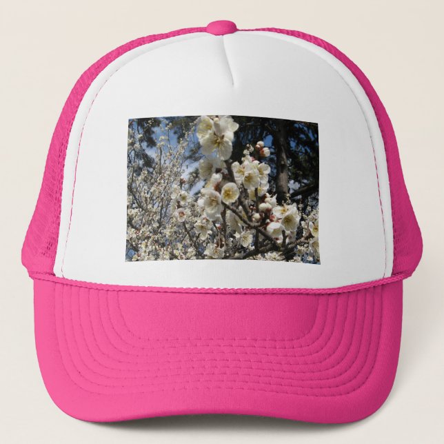White Cherry Blossom / Sakura / サクラ（桜） Trucker Hat (Front)