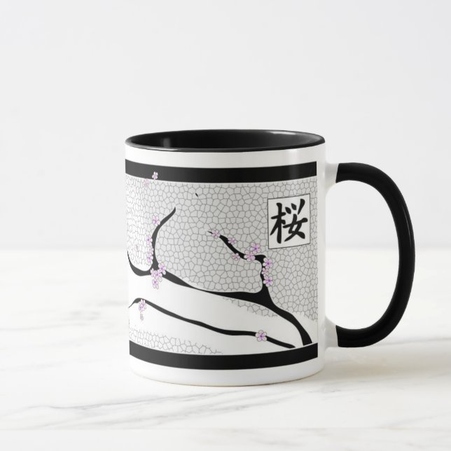 White Cherry Blossom Tree Mug (Right)