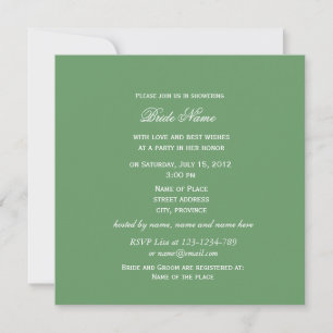 White cherry blossoming branch bridal shower invitation