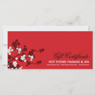 White Cherry Blossoms Flowers Zen Gift Certificate