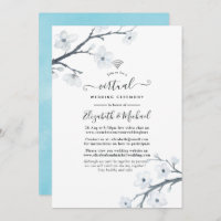 White Cherry Blossoms Online Virtual Wedding