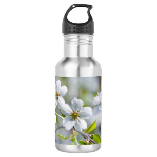 White Cherry Flower 532 Ml Water Bottle