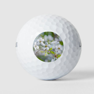 White Cherry Flower Golf Balls
