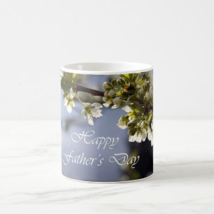 white cherry flowers happy father's day coffee mug