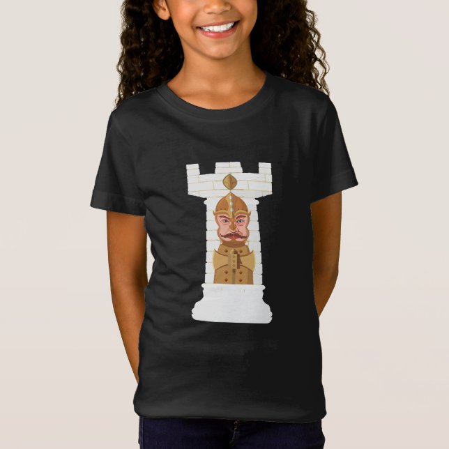 White Chess Rook T-Shirt (Front)