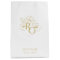 White | Chic Faux Gold Monogram Welcome Wedding 