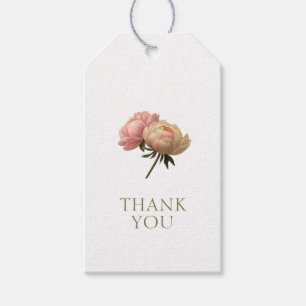 White   Chic Rose Wedding Thank You Gift  Tags