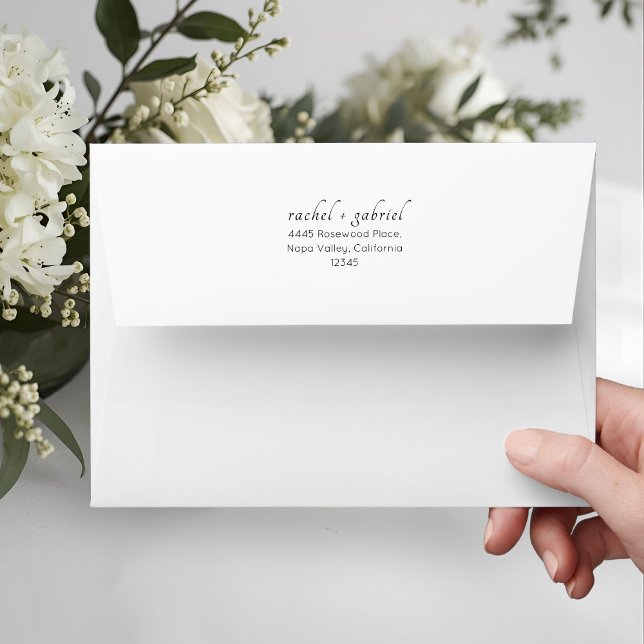 White | Chic Simple Clean Wedding  Envelope (Creator Uploaded)