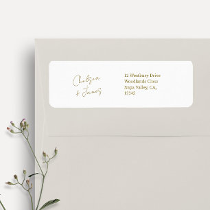 White   Chic Simple Script Welcome Wedding Address