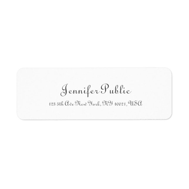 White Chic Template Modern Script Professional (Front)