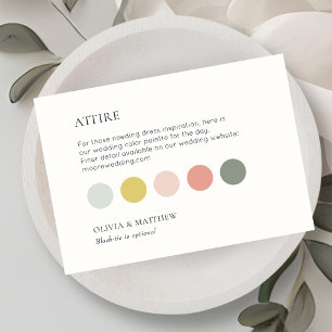 White Chic Wedding Attire Dress Code Flat Card