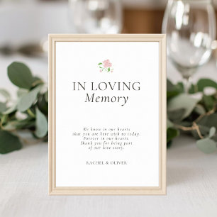 White   Chic Wedding In Loving Memory Poster