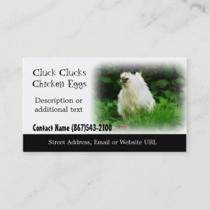 White Chicken - Chicken Farm or Poultry Products Business Card