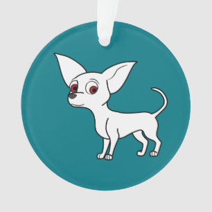 White Chihuahua with Short Hair Ornament