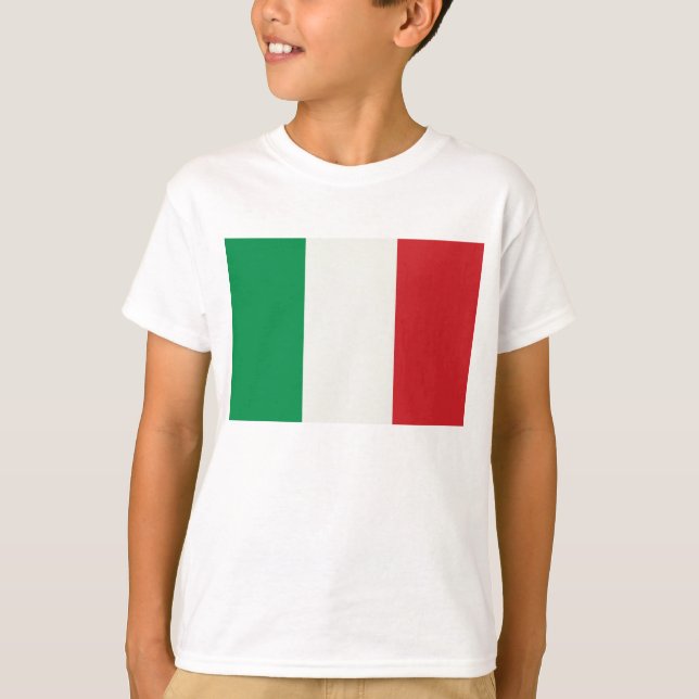white children's shirt with Italy flag (Front)
