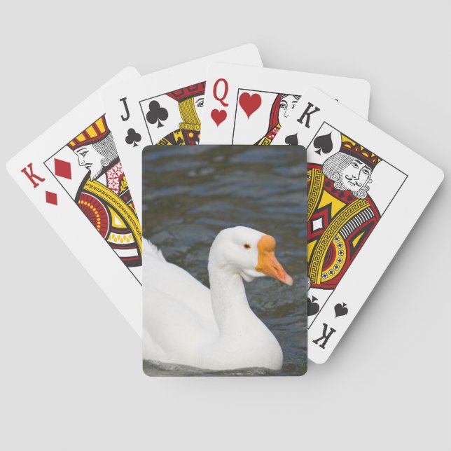 White Chinese Goose Playing Cards (Back)