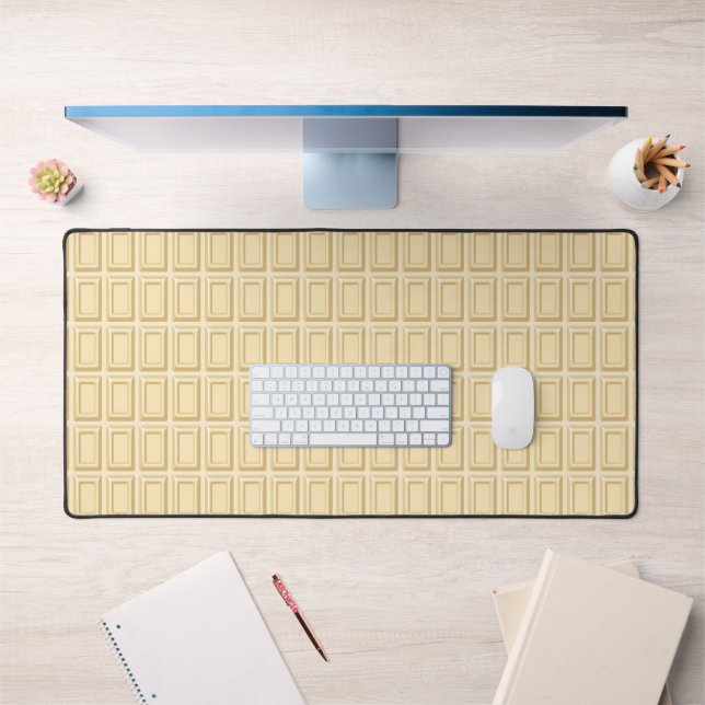 White Chocolate Bar Texture Desk Mat (Office 1)