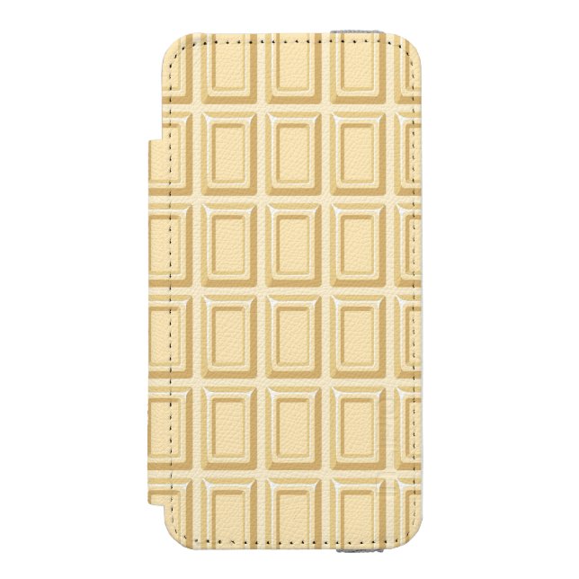 White Chocolate Bar Texture Incipio iPhone Wallet Case (Folio Front)
