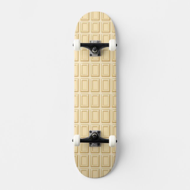 White Chocolate Bar Texture Skateboard (Front)