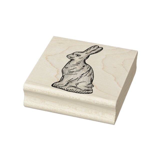 White Chocolate Easter Bunny Rabbit Moulded Candy Rubber Stamp (Stamp)