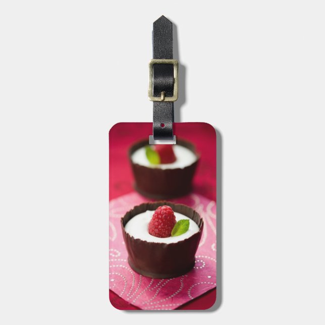 White chocolate mousse dessert luggage tag (Front Vertical)