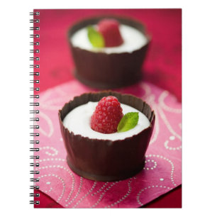 White chocolate mousse dessert notebook
