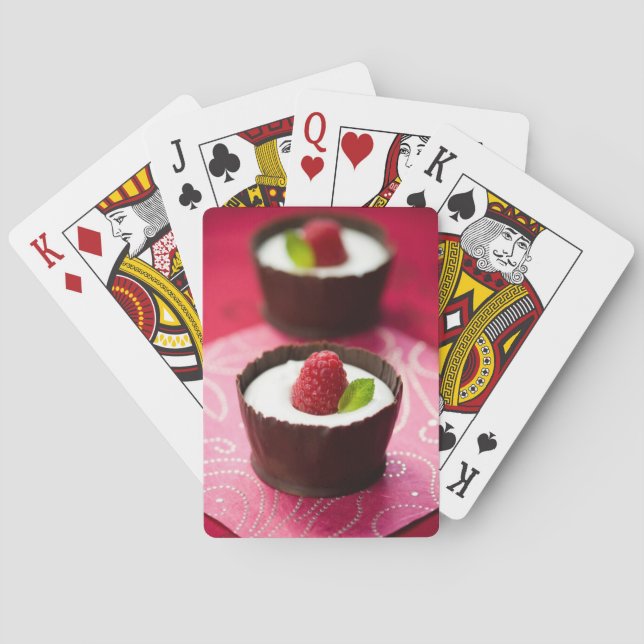 White chocolate mousse dessert playing cards (Back)