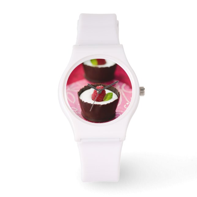 White chocolate mousse dessert watch (Front)