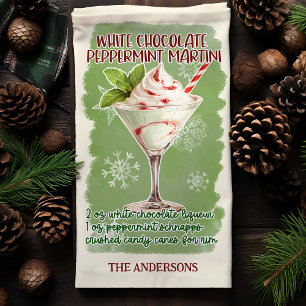 White Chocolate Peppermint Martini Cocktail Recipe Tea Towel