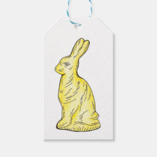 White Chocolate Rabbit Bunny Easter Candy Gift Tags