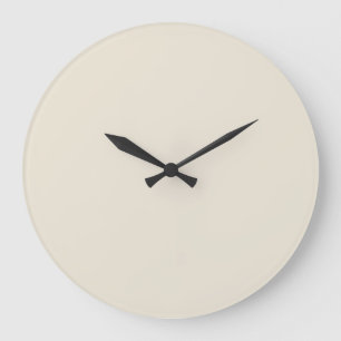 White Chocolate Solid Colour Large Clock