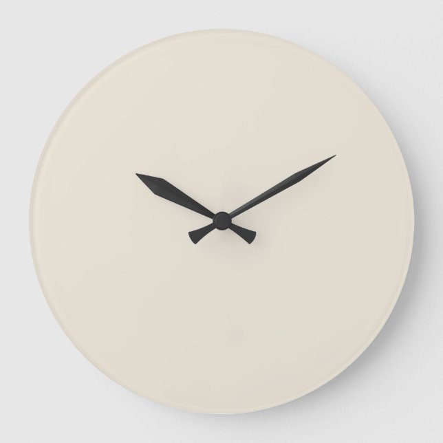 White Chocolate Solid Colour Large Clock (Front)