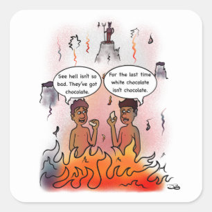 White Chocolate Square Sticker