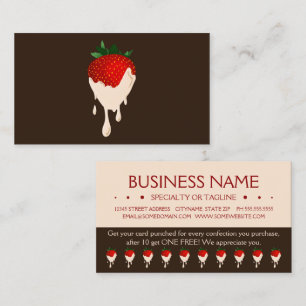 white chocolate strawberries loyalty punch card