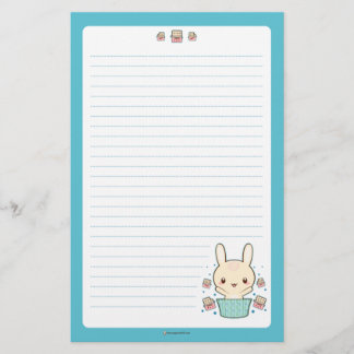 White Chocolate Truffle Bunny Stationery