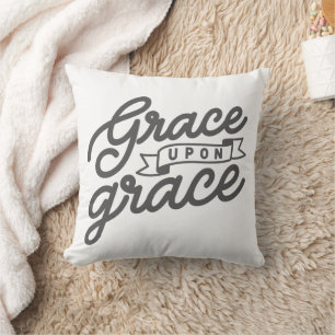 White Christian Grace Throw Pillow