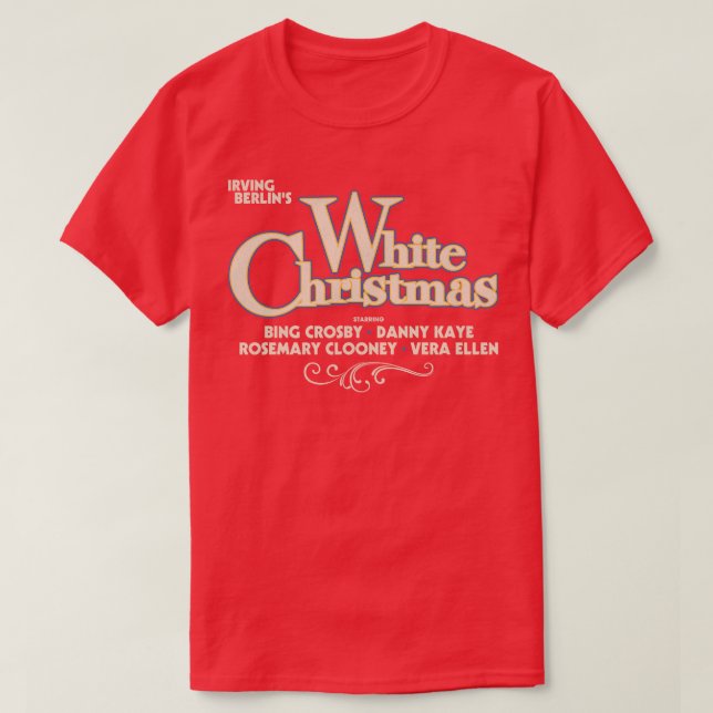White Christmas 1954 Holiday Classic Title T-Shirt (Design Front)